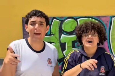 “Rap do SAEB” incentiva estudantes e reforça importância da avaliação em São Vicente