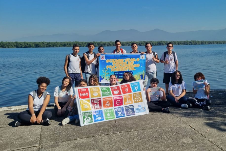 Alunos da UE Laura Filgueiras conhecem projeto ambiental no Parque Xixová-Japuí