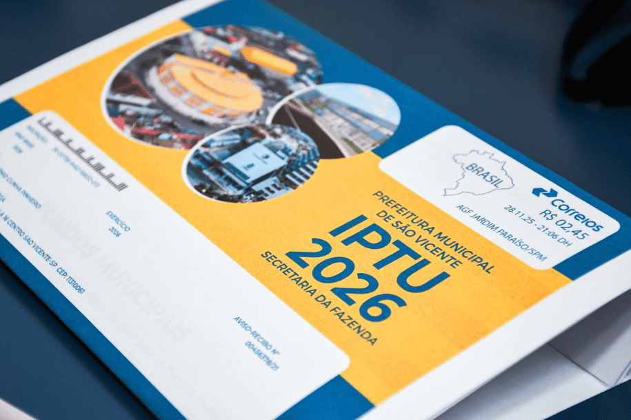 Após fim da greve dos Correios, carnês do IPTU começam a ser entregues em São Vicente