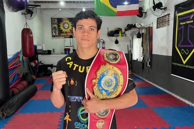 Atleta de São Vicente conquista título brasileiro de boxe e defende cinturão neste sábado (5)