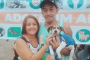AUmor à primeira vista: casal vicentino é “escolhido” por cachorrinho em Evento de Adoção AUmor à primeira vista: casal vicentino é “escolhido” por cachorrinho em Evento de Adoção