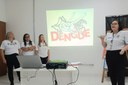 Equipe da Unidade de Vigilância de Zoonoses de São Vicente realiza palestra sobre combate à dengue para empresa