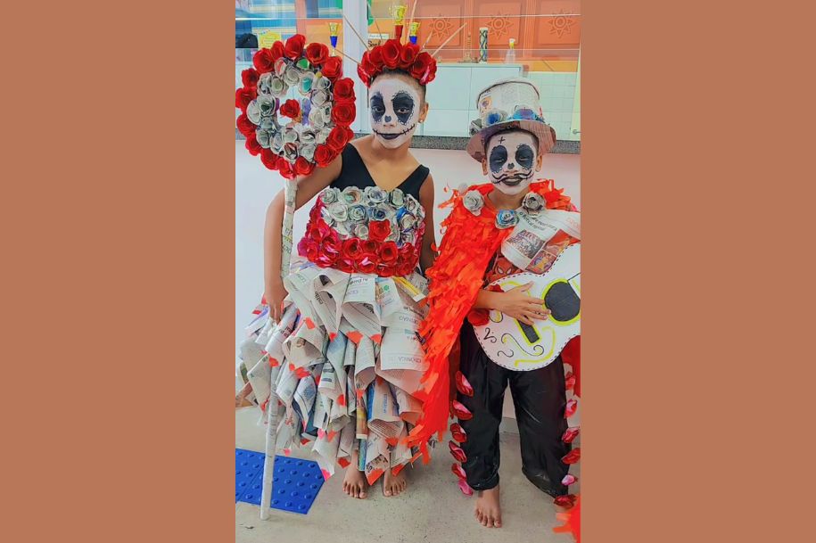 Estilistas mirins esbanjam criatividade e promovem desfile de moda sustentável