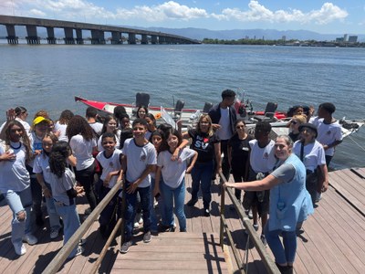 Estudantes de São Vicente participam de passeio educativo sobre conscientização ambiental