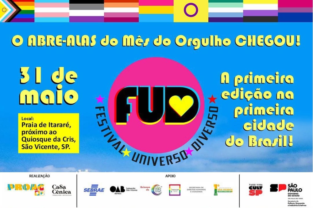 Festival Universo Diverso celebra o orgulho, a arte e a diversidade LGBTQIA+ em São Vicente