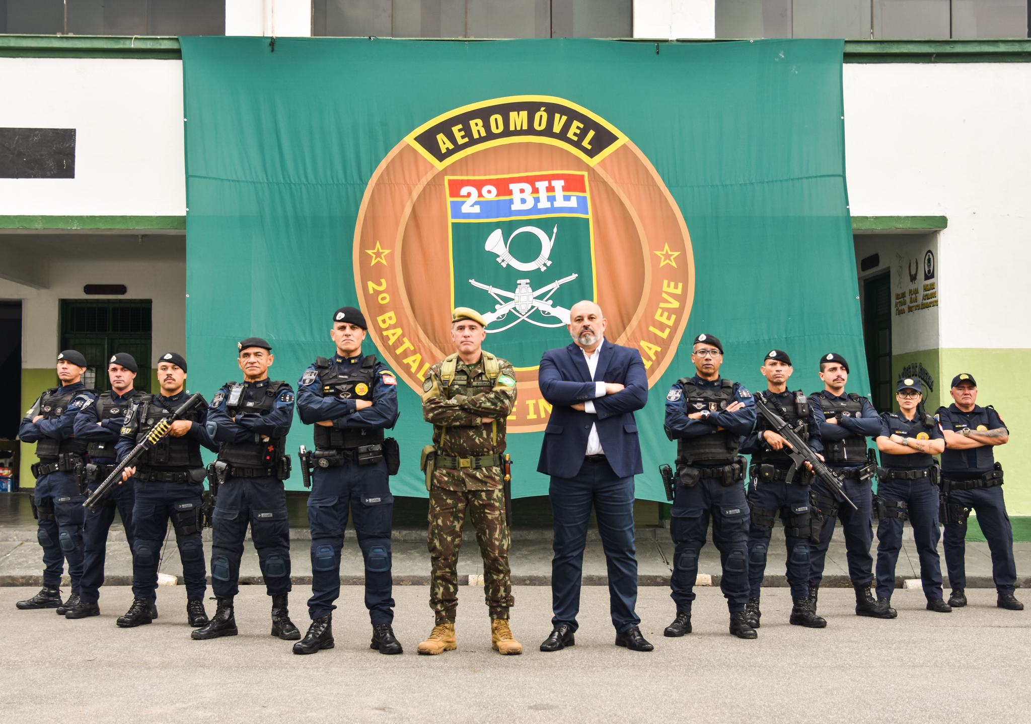 Formatura marca encerramento do 1º Estágio de Apoio à Defesa Civil na Brigada Aeromóvel em São Vicente