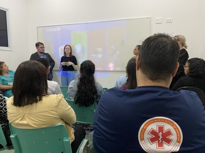 Funcionários do Hospital Doutor Olavo Horneaux de Moura participam de treinamento para o programa 'Melhor em Casa'