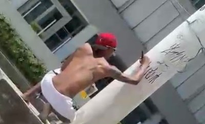 GCM de São Vicente detém indivíduo por vandalismo