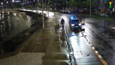 GCM de São Vicente flagra furto de caixa, e infrator é capturado