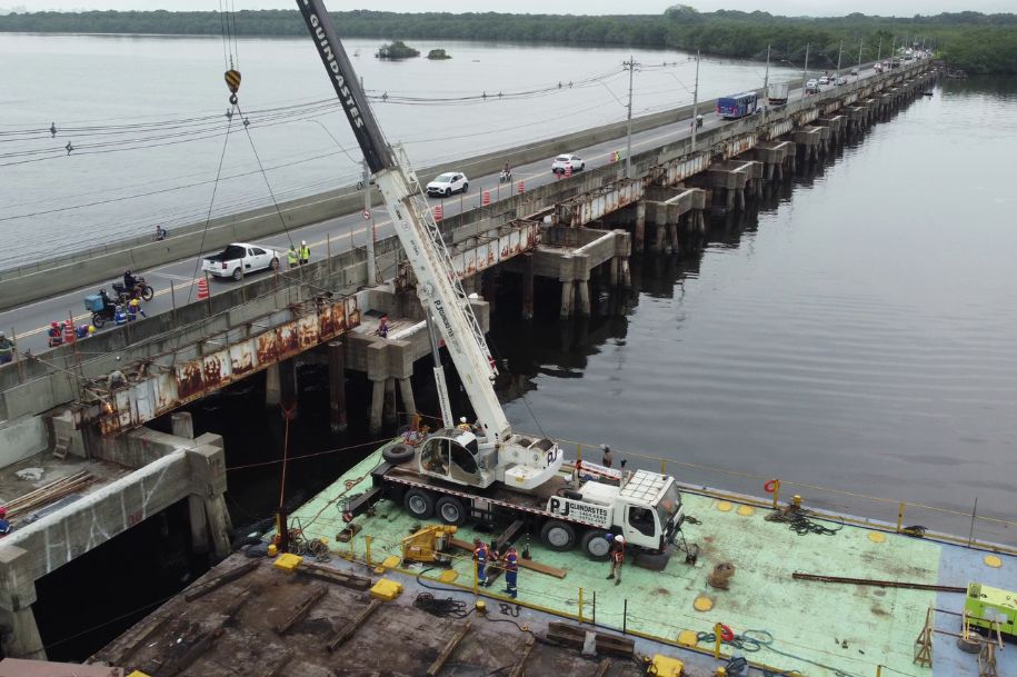 Obras do VLT na Área Continental avançam com novas intervenções