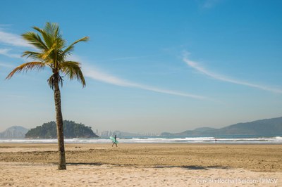 Oficina gratuita de escultura em areia movimenta praias de São Vicente