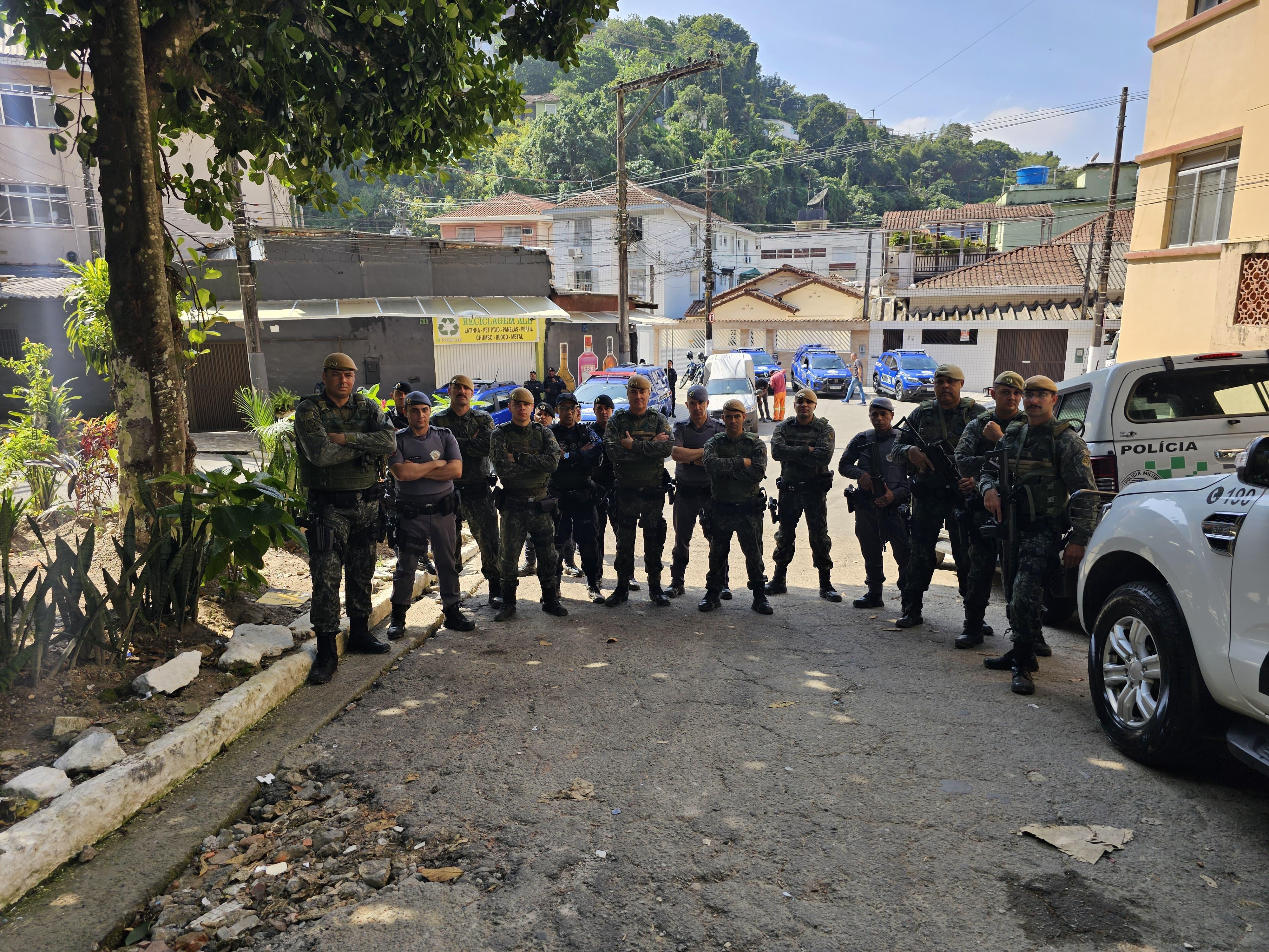 Operação no Morro Itararé fortalece trabalho preventivo das forças de segurança em São Vicente