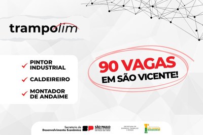 Prefeitura de São Vicente anuncia 90 novas vagas de emprego no setor industrial