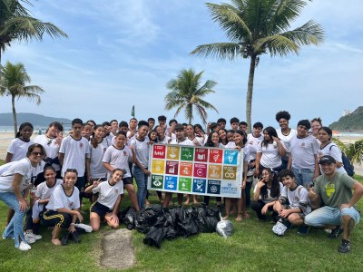 Protagonismo de estudantes de São Vicente é destaque relatório do Mutirão Azul da COP 30