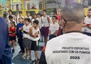 Resgatando com os Punhos: Simulação de luta envolve alunos de projeto em São Vicente Resgatando com os Punhos: Simulação de luta envolve alunos de projeto em São Vicente