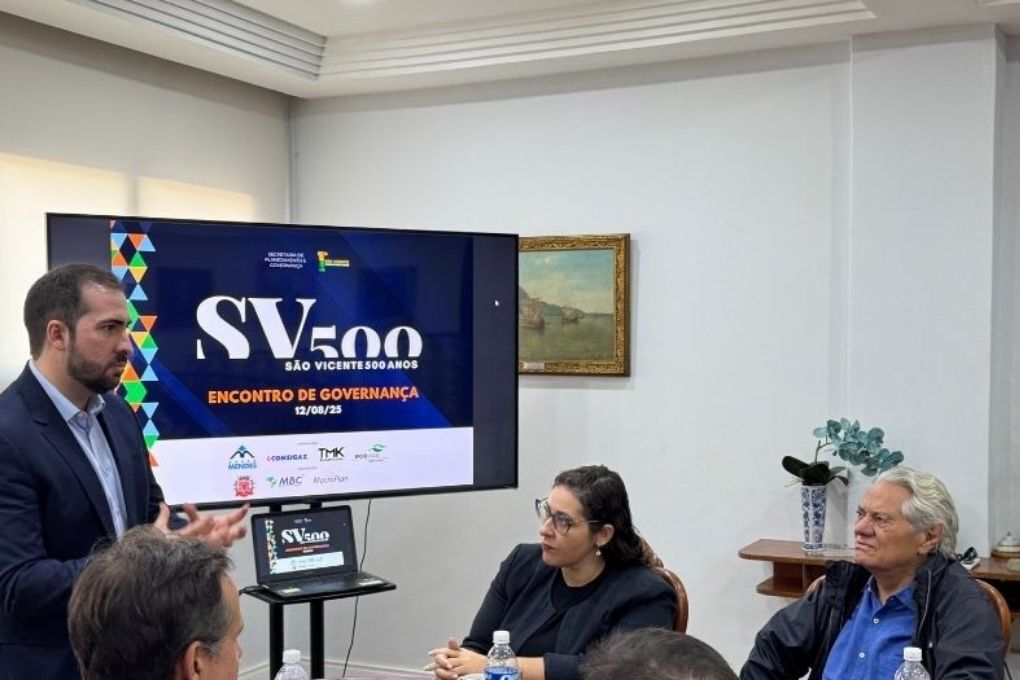 Reunião apresenta avanços do Plano São Vicente 500 Anos