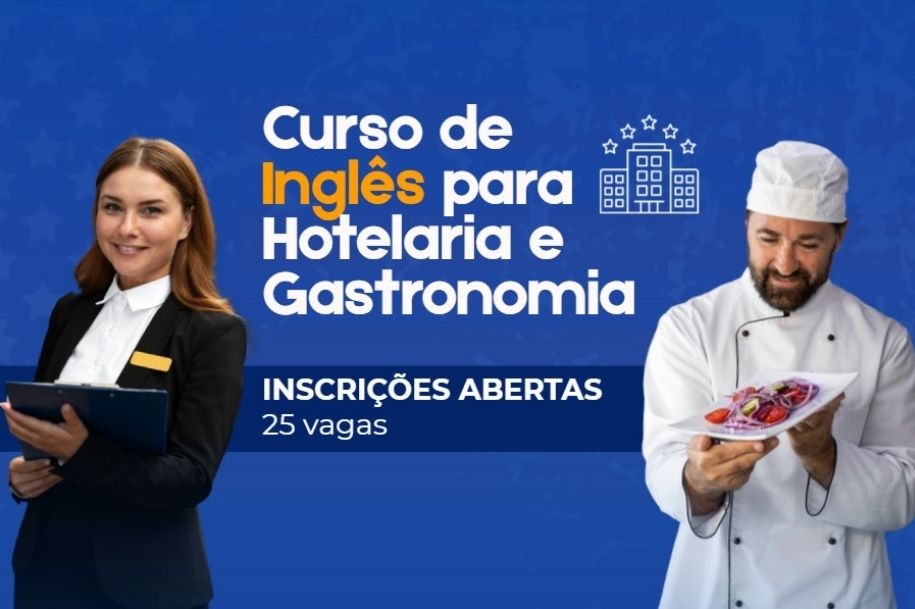 São Vicente abre inscrições para curso gratuito de inglês voltado à hotelaria e gastronomia