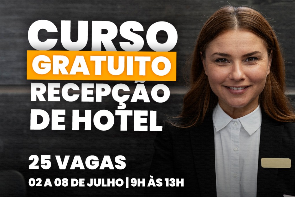 São Vicente abre vagas gratuitas para curso de Recepcionista de Hotel