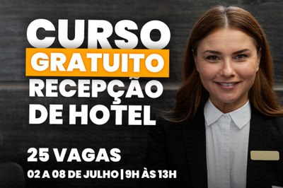 São Vicente abre vagas gratuitas para curso de Recepcionista de Hotel