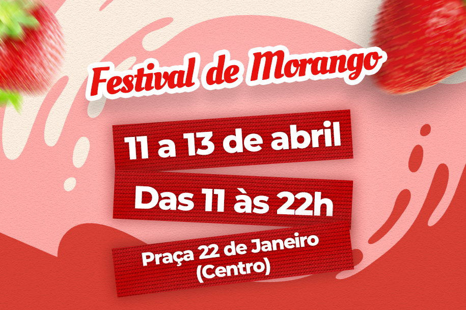 São Vicente celebra Festival do Morango com música e atrações para toda família
