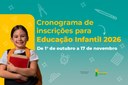 São Vicente divulga cronograma de inscrições para Educação Infantil 2026 São Vicente divulga cronograma de inscrições para Educação Infantil 2026