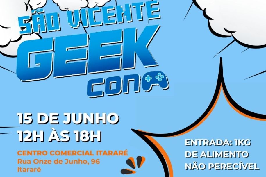 São Vicente Geek Con transforma Cidade em universo da cultura pop neste sábado (15)