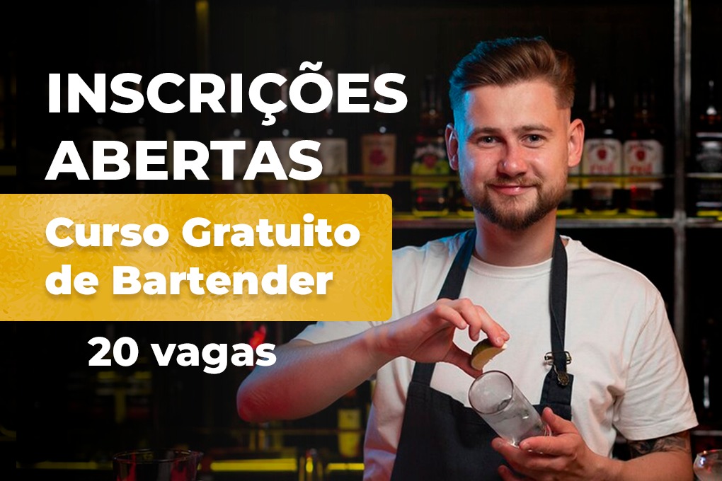 São Vicente oferece 50 vagas em cursos gratuitos de Bartender e Garçom