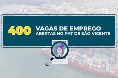 São Vicente oferece cerca de 400 vagas de emprego no setor portuário