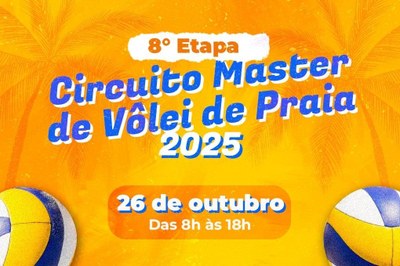 São Vicente recebe 8ª etapa do Circuito Master de Vôlei de Praia