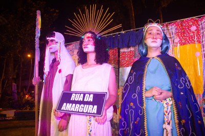 São Vicente recebe espetáculo “Rua da Amargura” sobre a trajetória de Jesus Cristo