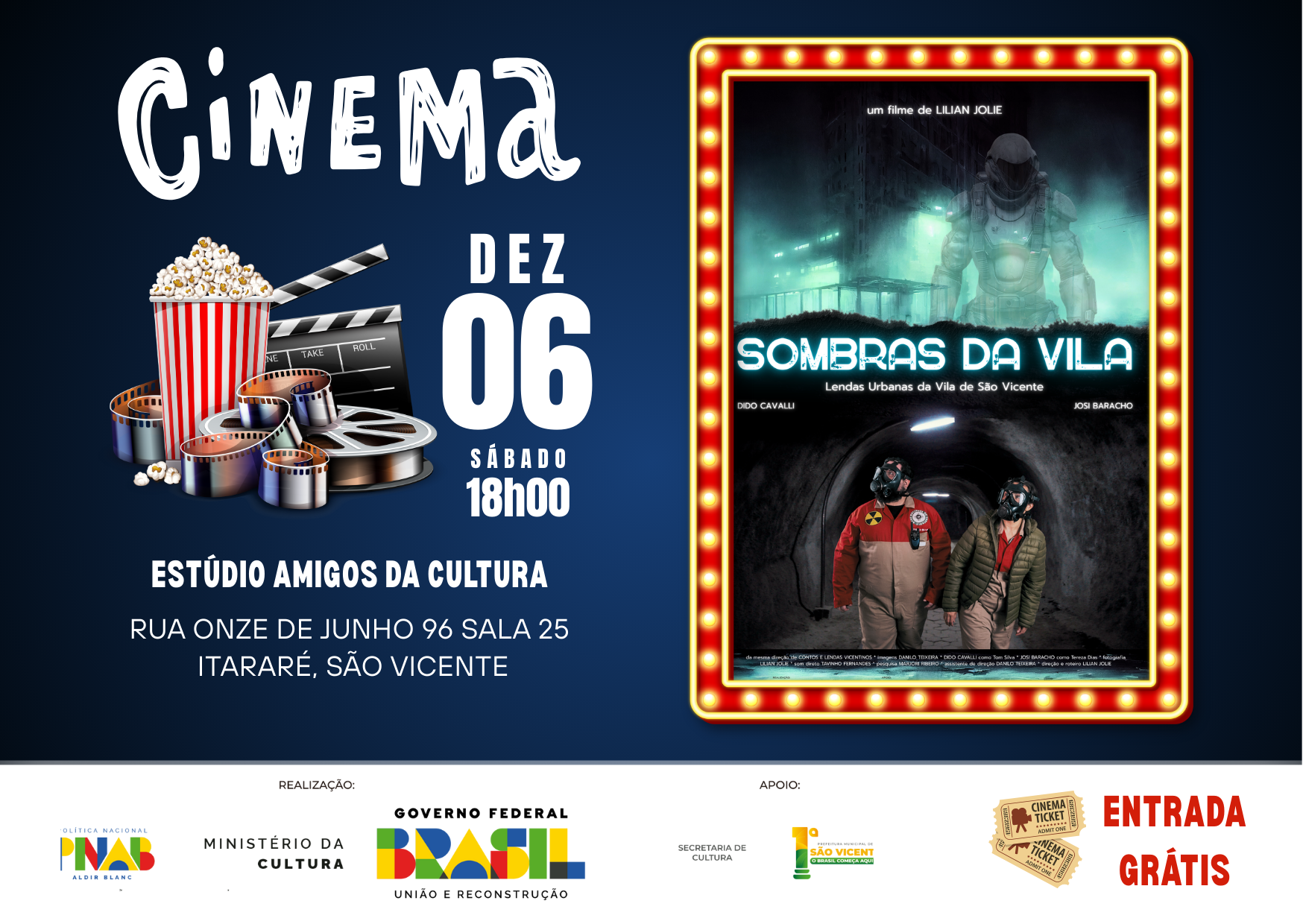 São Vicente recebe pré-estreia de filme sobre Lendas Urbanas locais