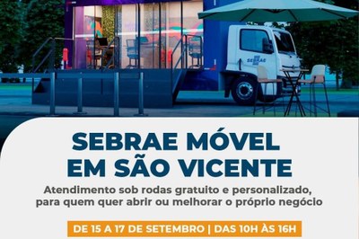 SEBRAE Móvel chega a São Vicente com atendimento gratuito para empreendedores