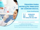 Secretaria da Saúde realiza triagem para detecção precoce de câncer bucal na Área Continental, neste sábado (15) Secretaria da Saúde realiza triagem para detecção precoce de câncer bucal na Área Continental, neste sábado (15)