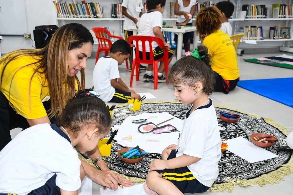 Semana de acolhimento une atividades lúdicas e integração para crianças da UE Antônio Fernando dos Reis