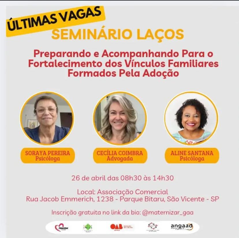 Seminário em São vicente aborda laços familiares formados pela adoção