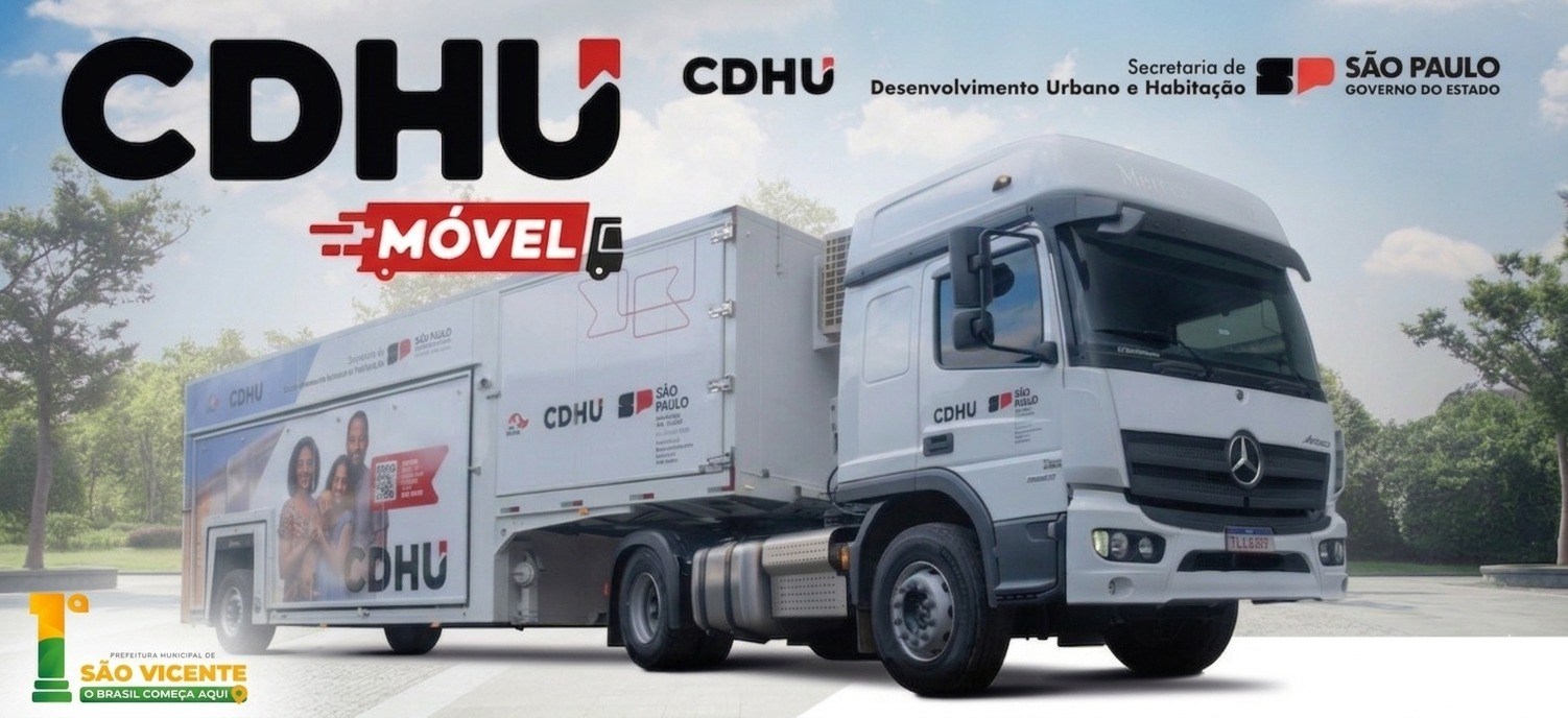 Unidade móvel da CDHU realiza atendimento de regularização habitacional em São Vicente