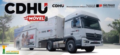 Unidade móvel da CDHU realiza atendimento de regularização habitacional em São Vicente