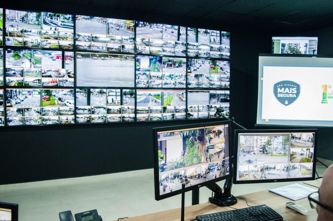São Vicente moderniza monitoramento urbano integrado ao Muralha Paulista, com mais câmeras e uso de inteligência artificial